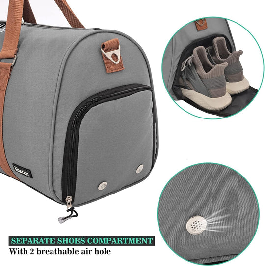 Kuston Sports Gym Bag with Shoe Compartment&Wet Pocket,Travel Duffel Bag,Weekend Bag,Workout Bag Suitable for Men and Women - Absolute Discounts