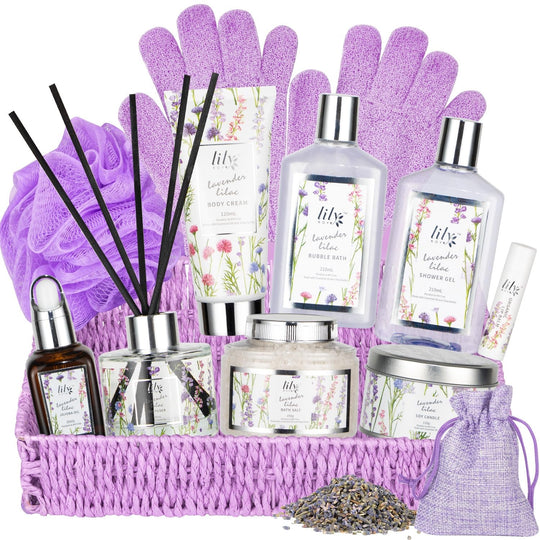18Pcs Bath and Body Gift Basket Set for Women Mom - Coconut Vanilla Spa Gift Basket Luxury Bath & Body Set | Relaxing Self Care Pampering Gifts for Her, Birthday, Christmas, Mothers Day Gift Baskets - Absolute Discounts