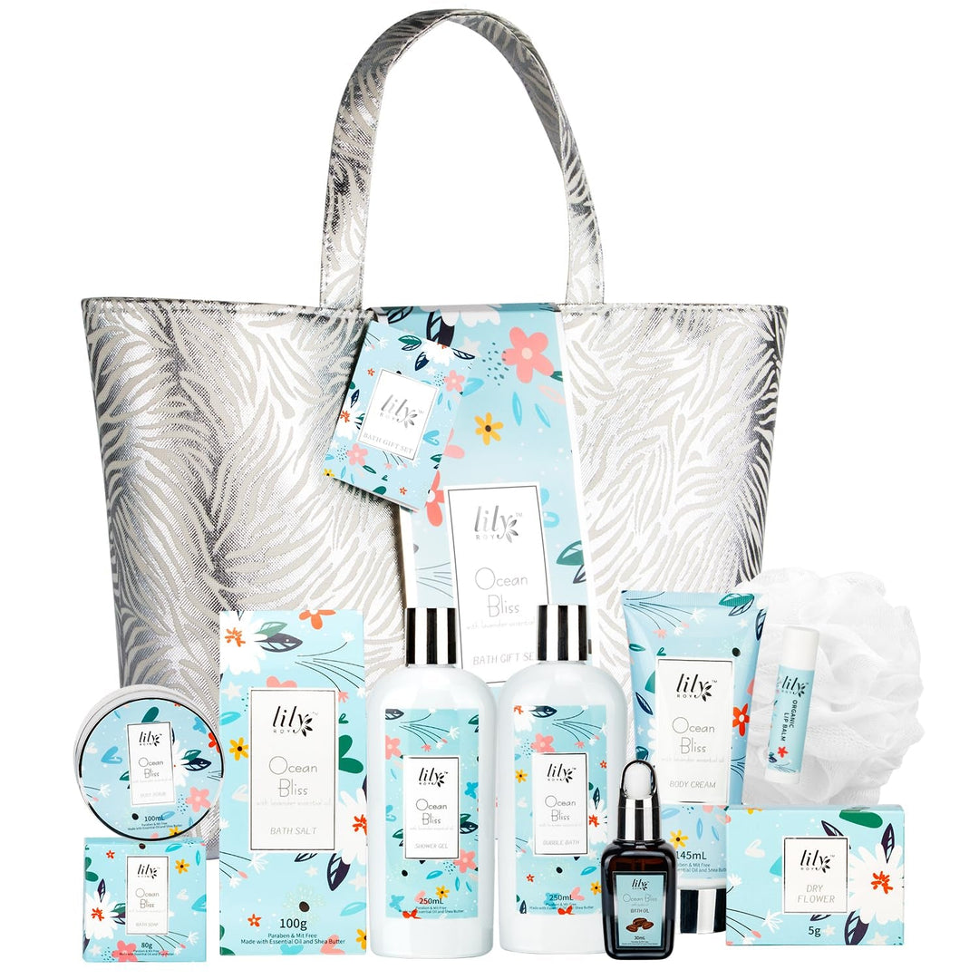 18Pcs Bath and Body Gift Basket Set for Women Mom - Coconut Vanilla Spa Gift Basket Luxury Bath & Body Set | Relaxing Self Care Pampering Gifts for Her, Birthday, Christmas, Mothers Day Gift Baskets - Absolute Discounts