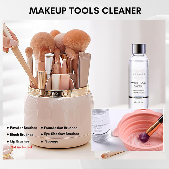 Makartt Brush Cleaner Solution: Deep Cleaning for Makeup and Nail Brushes, Sponges, and Powder Puffs, Hypoallergenic Formula, Removes Residue from Cosmetic Tools Cruelty - Free(2.02 Fl Oz) - Absolute Discounts