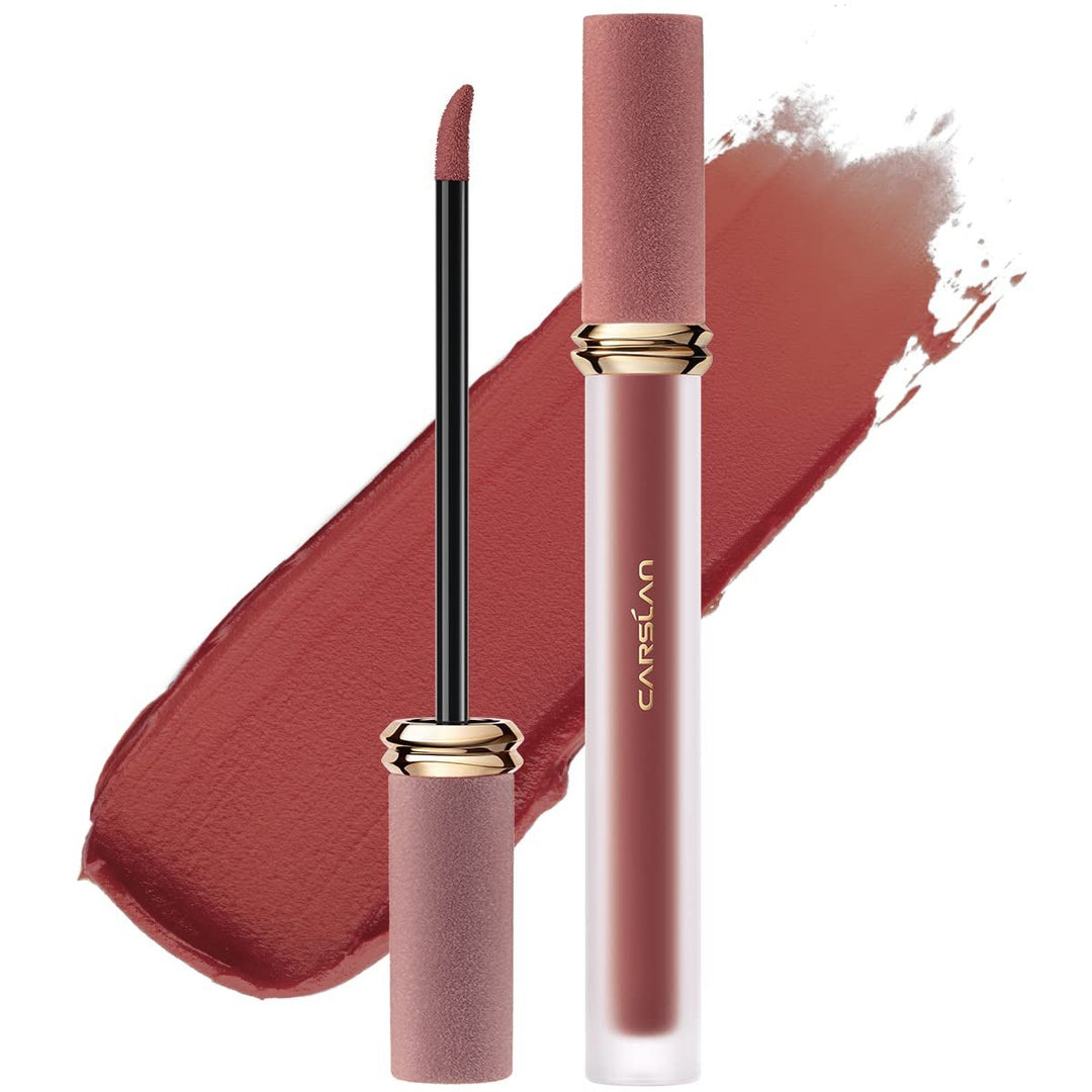Matte Liquid Lipstick - Longwear, No - Budge, Highly Pigmented Lipcolor for All Skin Women, AM12 Peach Cream - Absolute Discounts