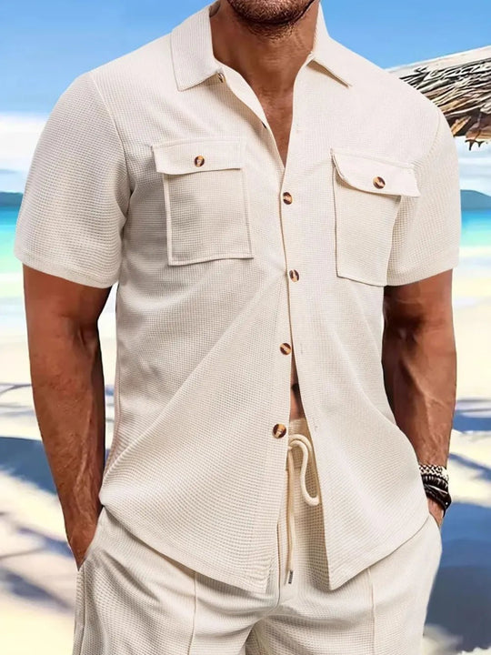 Men's Full Size Button Down Short Sleeve Shirt Plus Size - Absolute Discounts