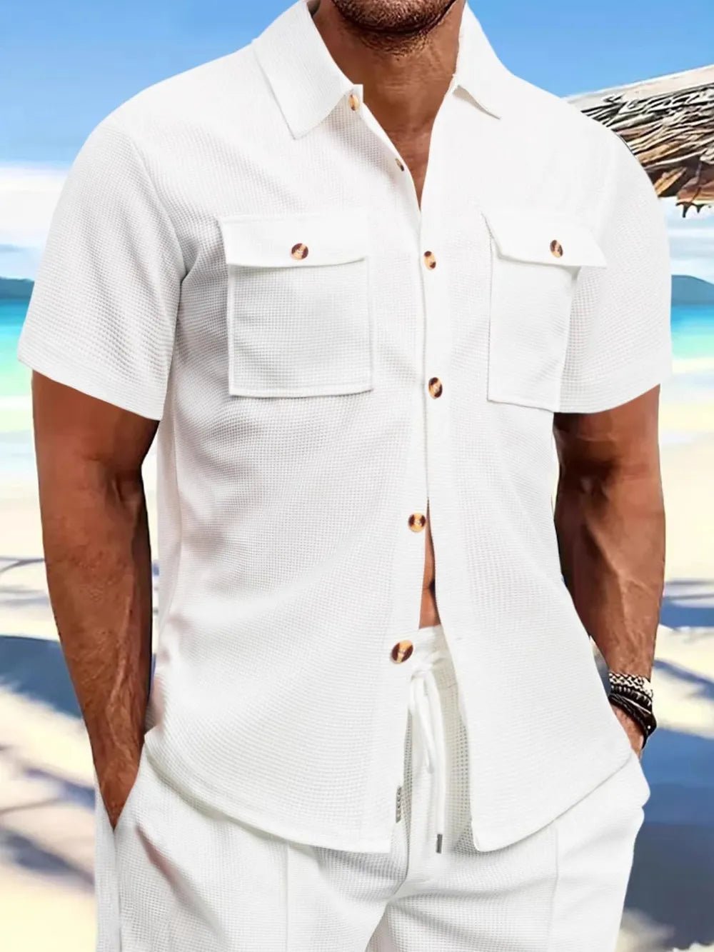 Men's Full Size Button Down Short Sleeve Shirt Plus Size - Absolute Discounts