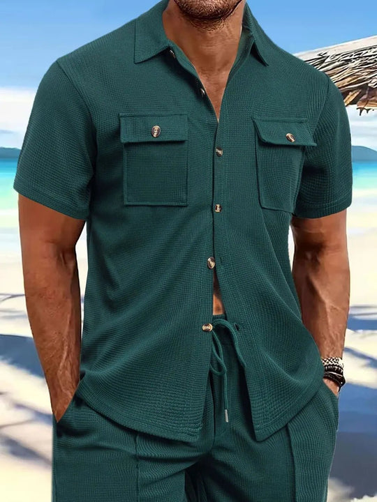 Men's Full Size Button Down Short Sleeve Shirt Plus Size - Absolute Discounts