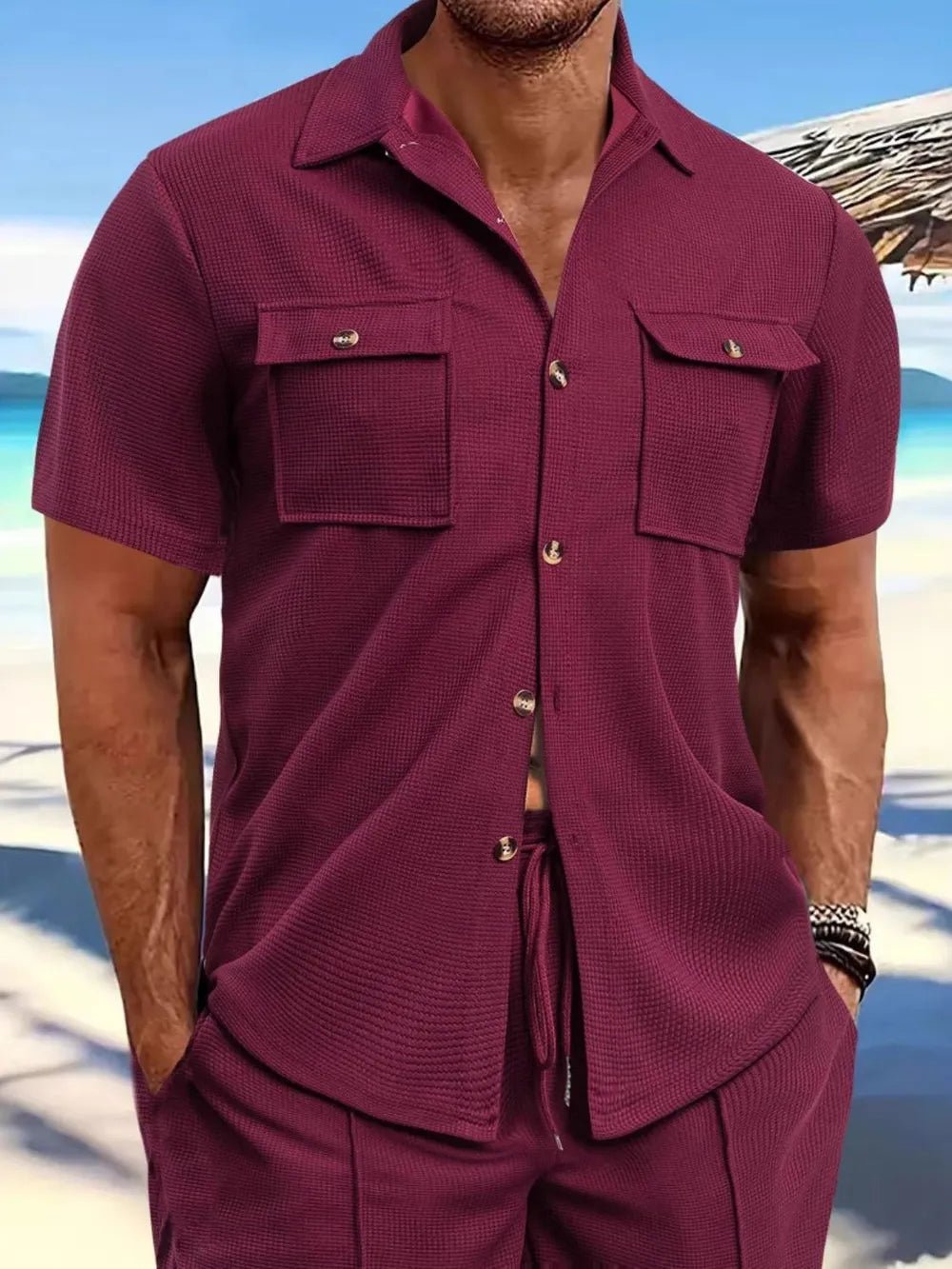 Men's Full Size Button Down Short Sleeve Shirt Plus Size - Absolute Discounts