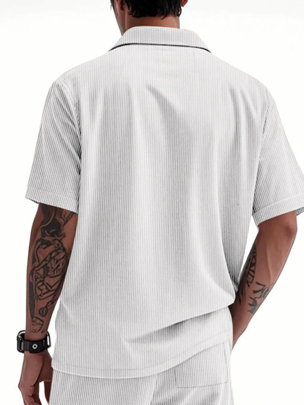 Men's Full Size Button Up Short Sleeve Shirt Plus Size - Absolute Discounts