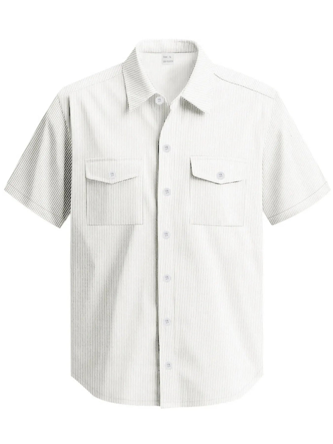 Men's Full Size Button Up Short Sleeve Shirt Plus Size - Absolute Discounts