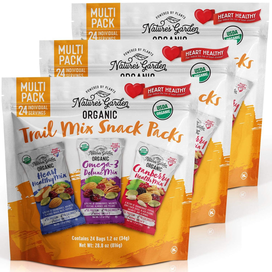 Nature'S Garden Organic Trail Mix Snack, Multi Pack 28.8 Oz - 24 Individual Servings (Pack of 3) - Absolute Discounts