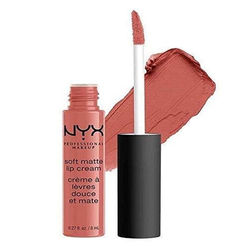 NYX PROFESSIONAL MAKEUP Soft Matte Lip Cream, Lightweight Liquid Lipstick - Abu Dhabi (Deep Rose - Beige) - Absolute Discounts