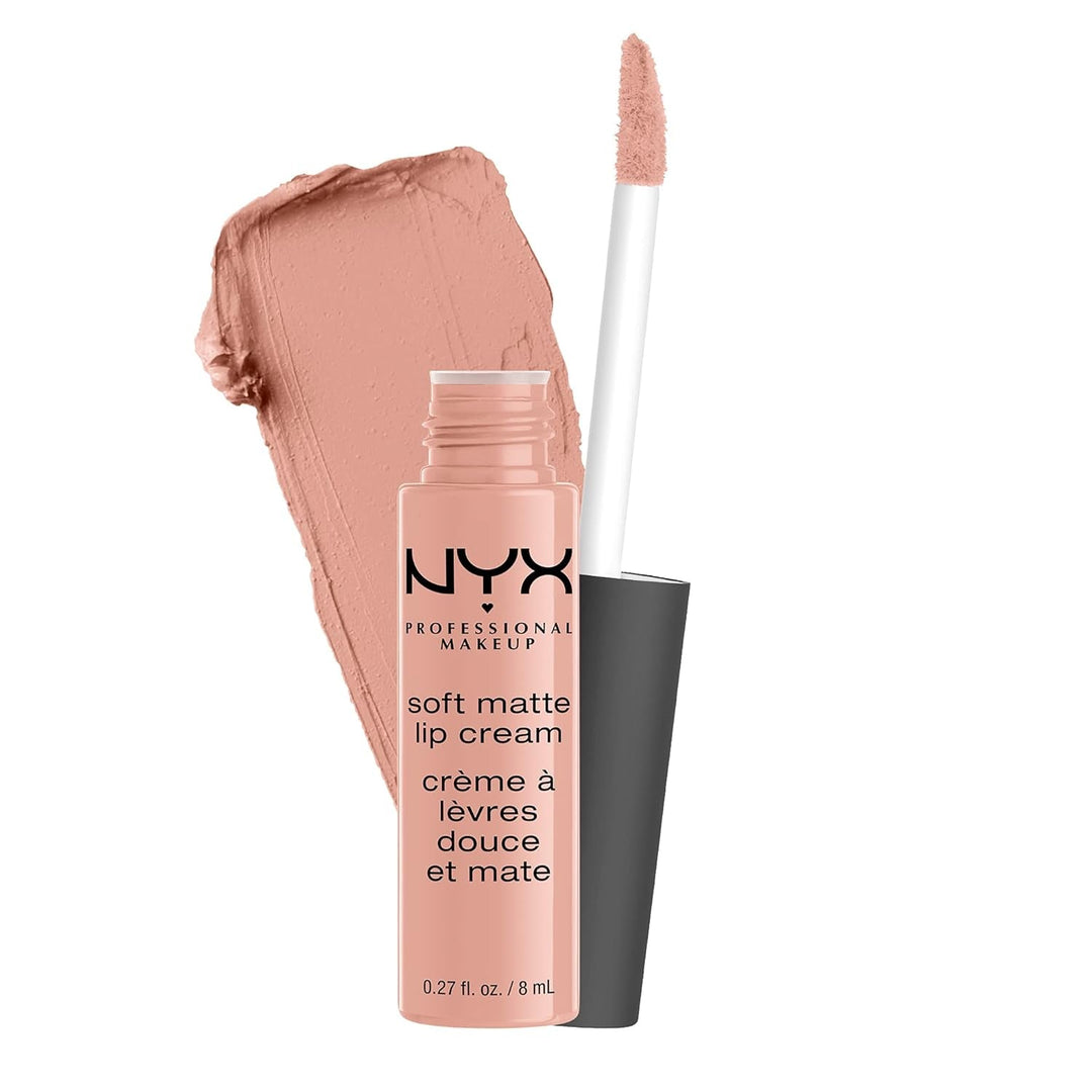 NYX PROFESSIONAL MAKEUP Soft Matte Lip Cream, Lightweight Liquid Lipstick - Abu Dhabi (Deep Rose - Beige) - Absolute Discounts