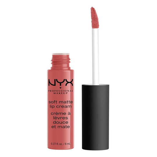 NYX PROFESSIONAL MAKEUP Soft Matte Lip Cream, Lightweight Liquid Lipstick - Abu Dhabi (Deep Rose - Beige) - Absolute Discounts