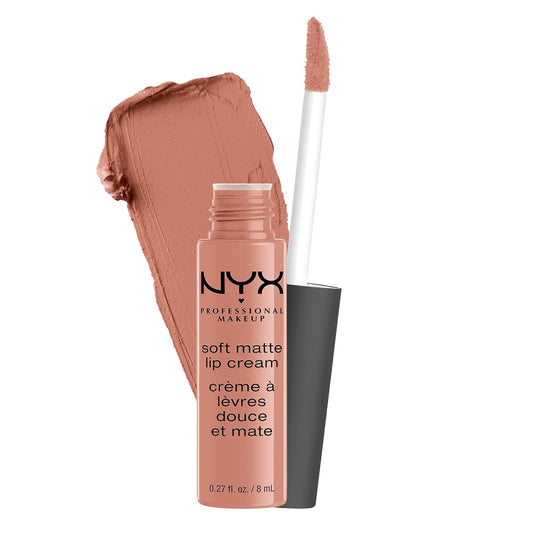 NYX PROFESSIONAL MAKEUP Soft Matte Lip Cream, Lightweight Liquid Lipstick - Abu Dhabi (Deep Rose - Beige) - Absolute Discounts