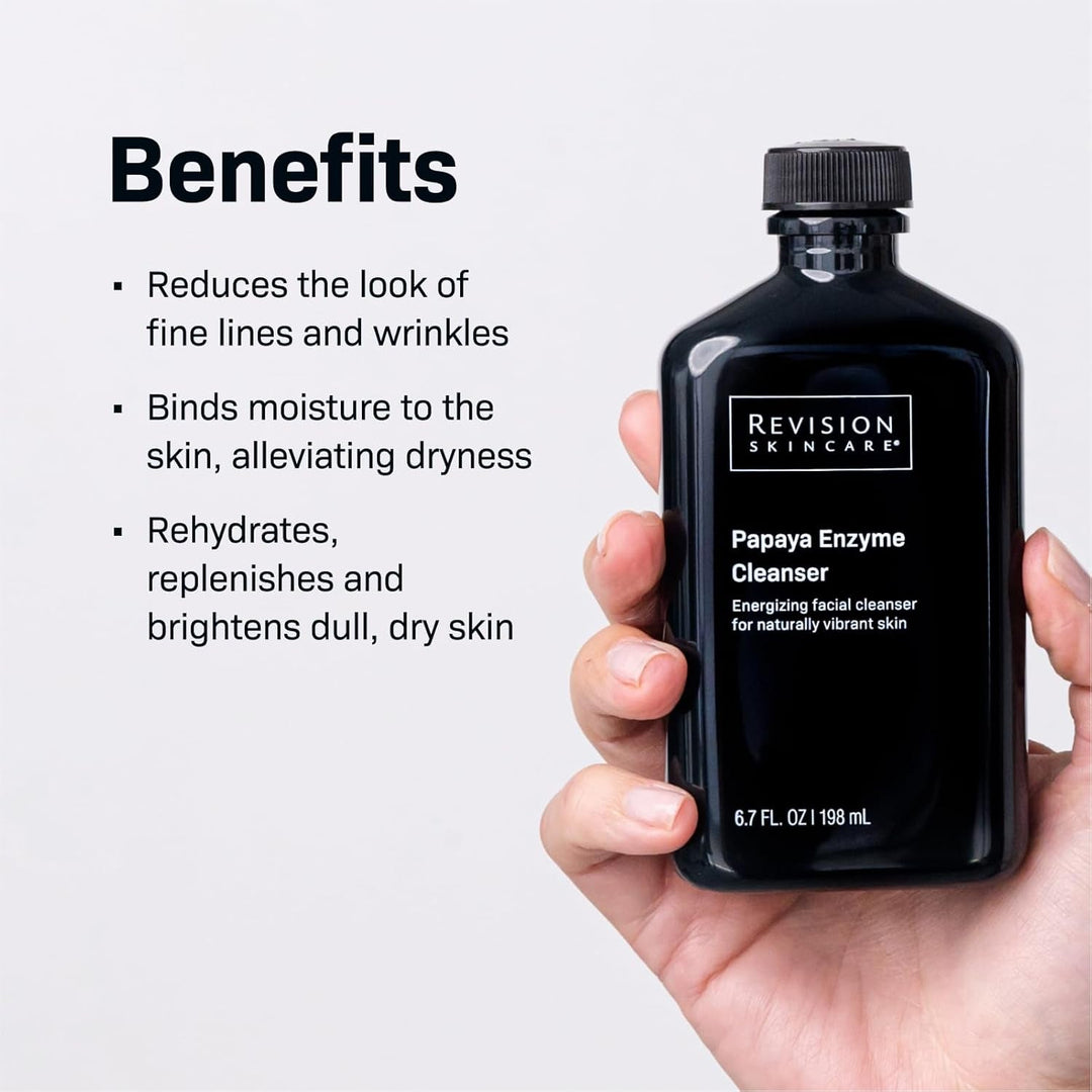 Revision Skincare Papaya Enzyme Cleanser, Energizing Facial Cleanser with Salicylic Acid, Soothing and Exfoliating - Absolute Discounts