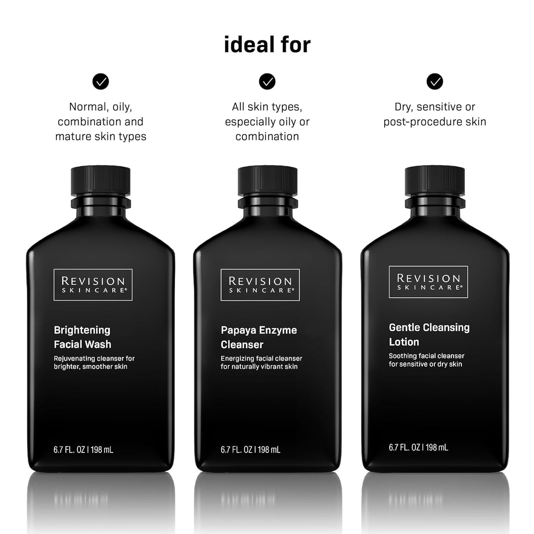 Revision Skincare Papaya Enzyme Cleanser, Energizing Facial Cleanser with Salicylic Acid, Soothing and Exfoliating - Absolute Discounts