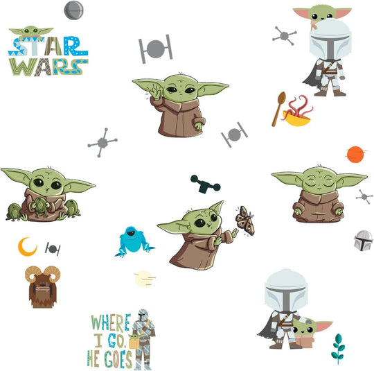 Roommates Star Wars: the Mandalorian Grogu Peel and Stick Wall Decals by Roommates, RMK4477SCS - Absolute Discounts