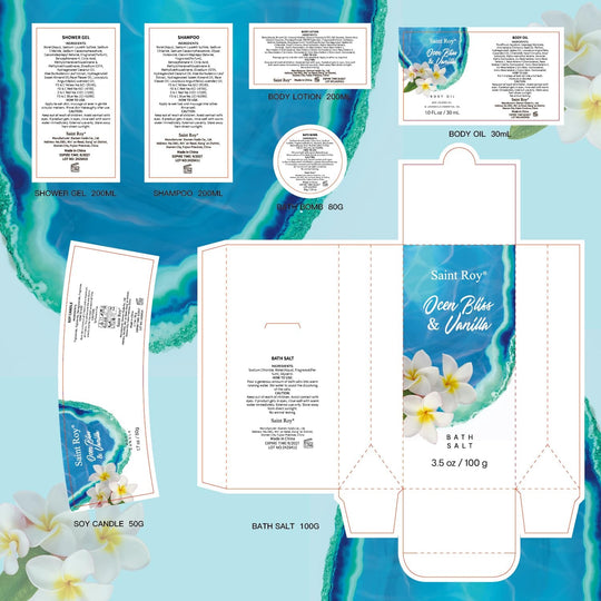 Fathers Day Gifts for Men for Dad Spa Kit Gifts for Her or Him Birthday Gifts for Women, Luxury Home Spa Kit, 8Pcs Bath Gift Set Ocean & Vanilla, Gift Baskets for Women Unique Mother'S Day Gifts - Absolute Discounts