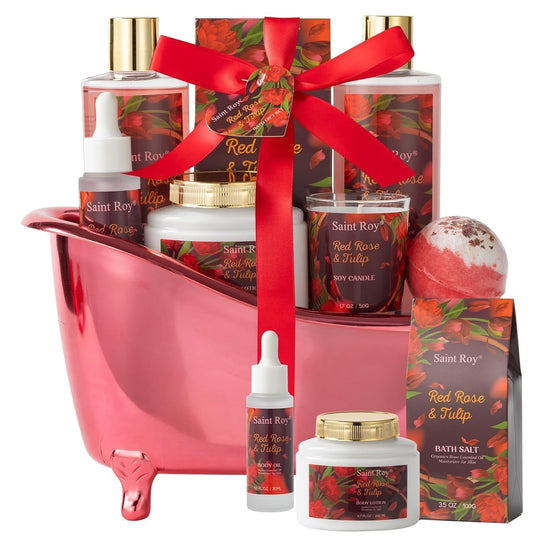 Fathers Day Gifts for Men for Dad Spa Kit Gifts for Her or Him Birthday Gifts for Women, Luxury Home Spa Kit, 8Pcs Bath Gift Set Ocean & Vanilla, Gift Baskets for Women Unique Mother'S Day Gifts - Absolute Discounts