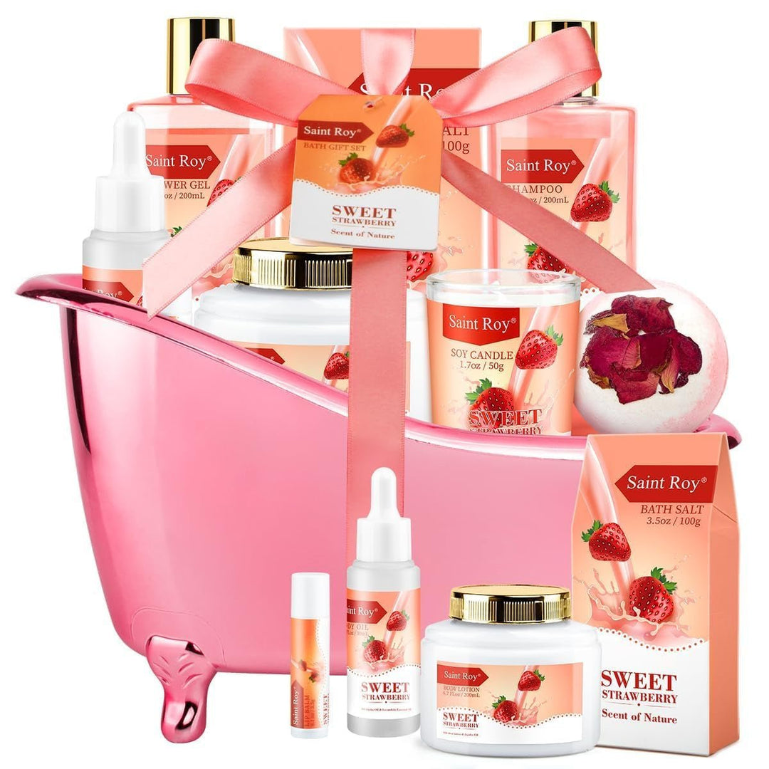 Fathers Day Gifts for Men for Dad Spa Kit Gifts for Her or Him Birthday Gifts for Women, Luxury Home Spa Kit, 8Pcs Bath Gift Set Ocean & Vanilla, Gift Baskets for Women Unique Mother'S Day Gifts - Absolute Discounts