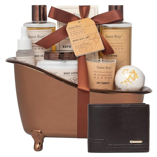 Fathers Day Gifts for Men for Dad Spa Kit Gifts for Her or Him Birthday Gifts for Women, Luxury Home Spa Kit, 8Pcs Bath Gift Set Ocean & Vanilla, Gift Baskets for Women Unique Mother'S Day Gifts - Absolute Discounts