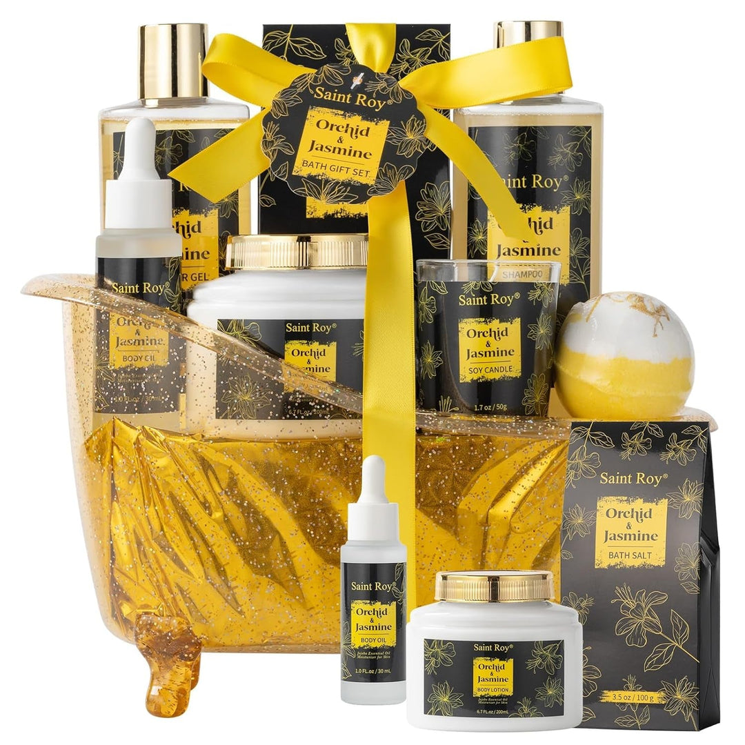Fathers Day Gifts for Men for Dad Spa Kit Gifts for Her or Him Birthday Gifts for Women, Luxury Home Spa Kit, 8Pcs Bath Gift Set Ocean & Vanilla, Gift Baskets for Women Unique Mother'S Day Gifts - Absolute Discounts