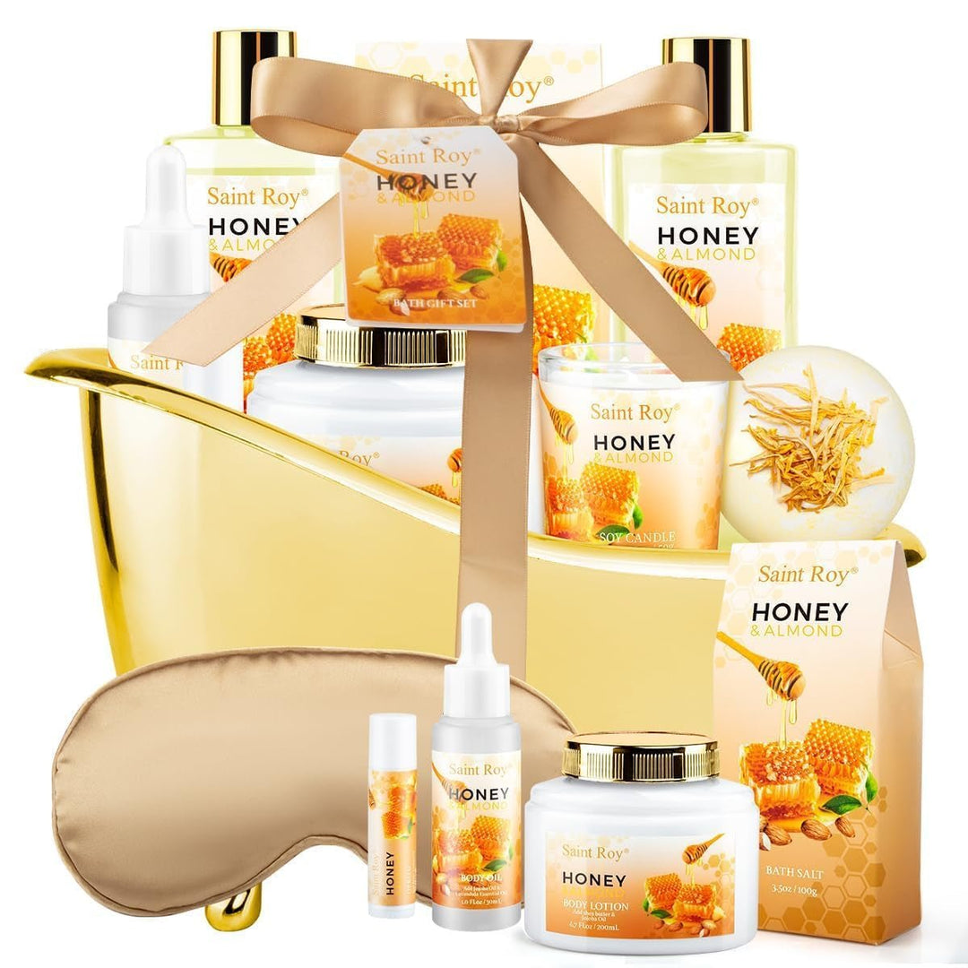 Fathers Day Gifts for Men for Dad Spa Kit Gifts for Her or Him Birthday Gifts for Women, Luxury Home Spa Kit, 8Pcs Bath Gift Set Ocean & Vanilla, Gift Baskets for Women Unique Mother'S Day Gifts - Absolute Discounts