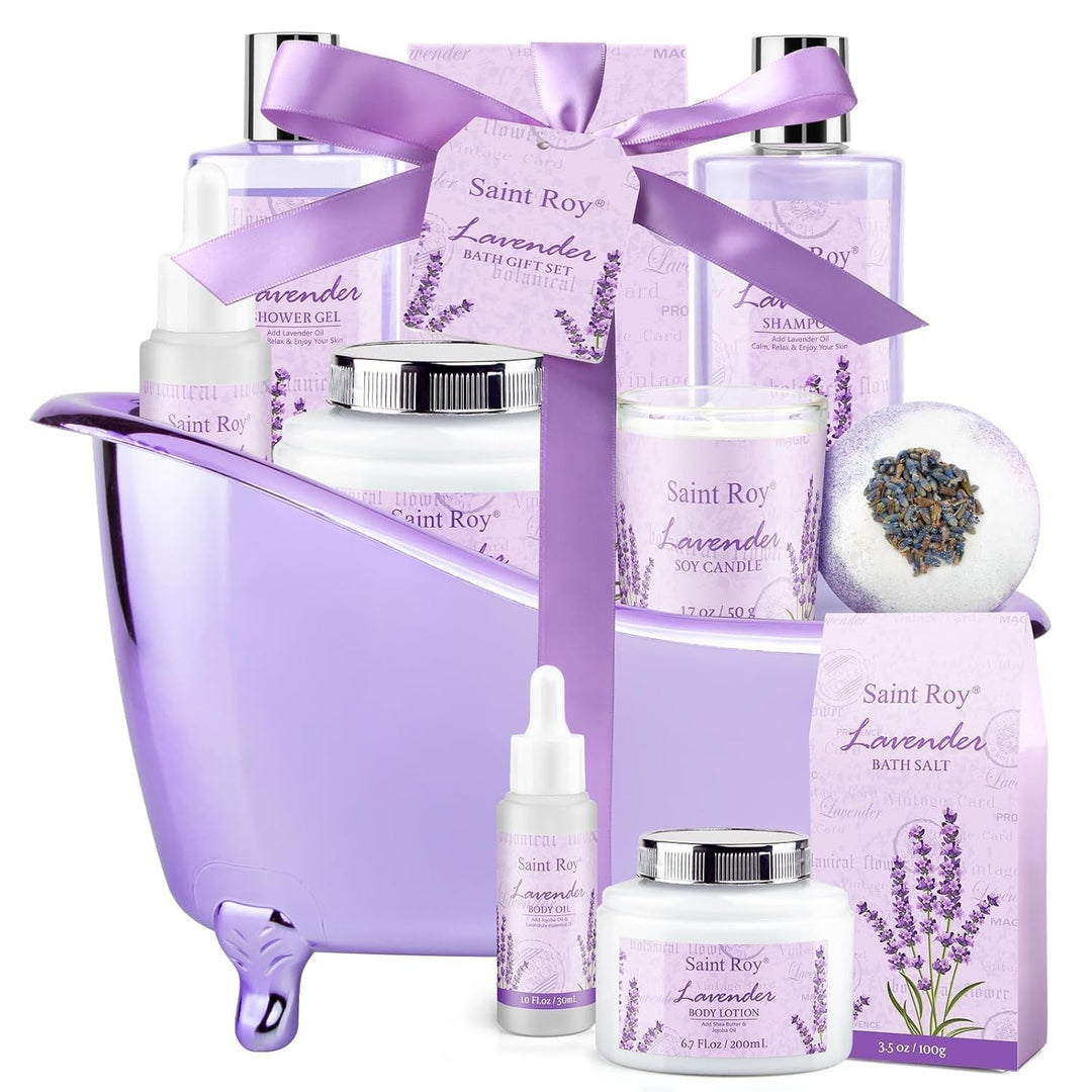 Fathers Day Gifts for Men for Dad Spa Kit Gifts for Her or Him Birthday Gifts for Women, Luxury Home Spa Kit, 8Pcs Bath Gift Set Ocean & Vanilla, Gift Baskets for Women Unique Mother'S Day Gifts - Absolute Discounts