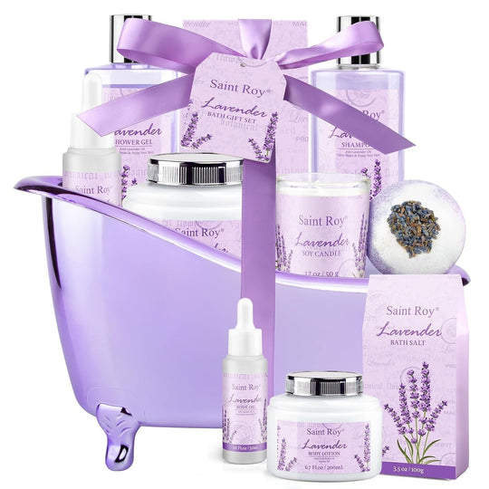 Fathers Day Gifts for Men for Dad Spa Kit Gifts for Her or Him Birthday Gifts for Women, Luxury Home Spa Kit, 8Pcs Bath Gift Set Ocean & Vanilla, Gift Baskets for Women Unique Mother'S Day Gifts - Absolute Discounts