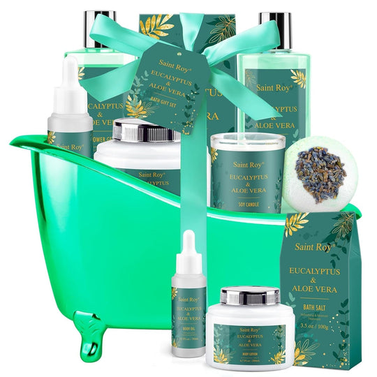 Fathers Day Gifts for Men for Dad Spa Kit Gifts for Her or Him Birthday Gifts for Women, Luxury Home Spa Kit, 8Pcs Bath Gift Set Ocean & Vanilla, Gift Baskets for Women Unique Mother'S Day Gifts - Absolute Discounts