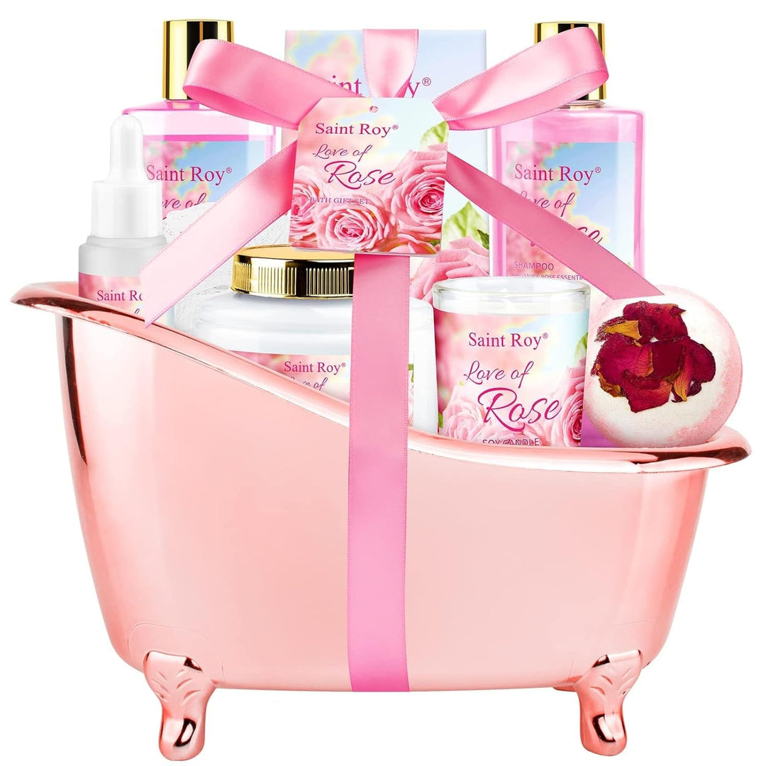 Fathers Day Gifts for Men for Dad Spa Kit Gifts for Her or Him Birthday Gifts for Women, Luxury Home Spa Kit, 8Pcs Bath Gift Set Ocean & Vanilla, Gift Baskets for Women Unique Mother'S Day Gifts - Absolute Discounts