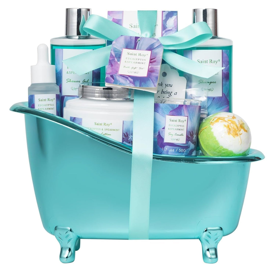 Fathers Day Gifts for Men for Dad Spa Kit Gifts for Her or Him Birthday Gifts for Women, Luxury Home Spa Kit, 8Pcs Bath Gift Set Ocean & Vanilla, Gift Baskets for Women Unique Mother'S Day Gifts - Absolute Discounts