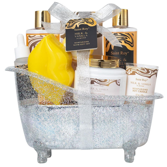 Fathers Day Gifts for Men for Dad Spa Kit Gifts for Her or Him Birthday Gifts for Women, Luxury Home Spa Kit, 8Pcs Bath Gift Set Ocean & Vanilla, Gift Baskets for Women Unique Mother'S Day Gifts - Absolute Discounts