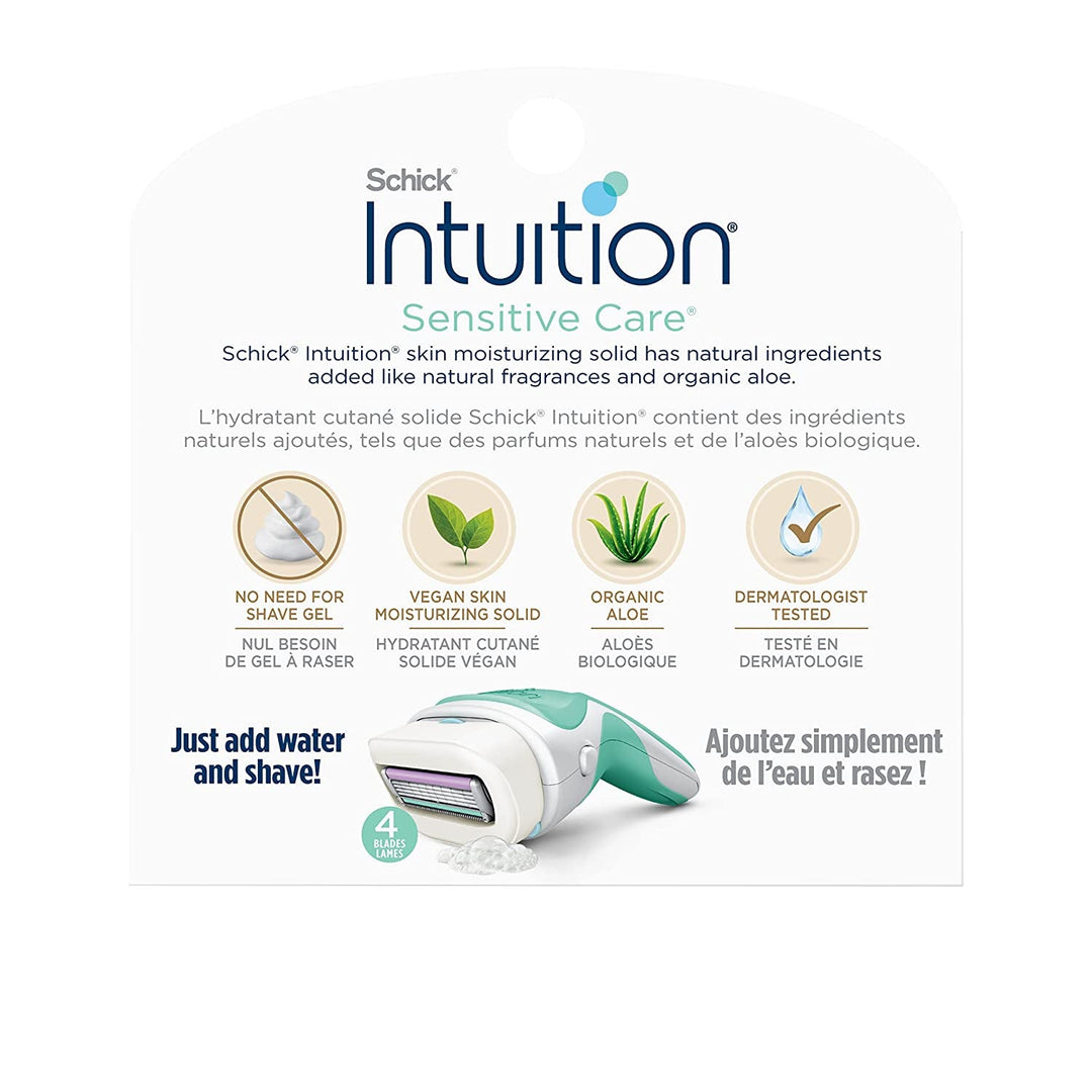 INTUITION Schick Refill, Razors for Women Sensitive Skin | Intuition Razor Blades Refill with Organic Aloe, Razor Refills , 6 Count (Pack of 1) - Absolute Discounts