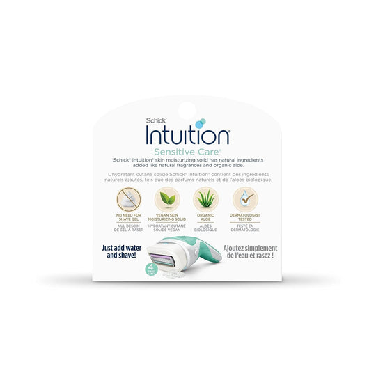 INTUITION Schick Refill, Razors for Women Sensitive Skin | Intuition Razor Blades Refill with Organic Aloe, Razor Refills , 6 Count (Pack of 1) - Absolute Discounts