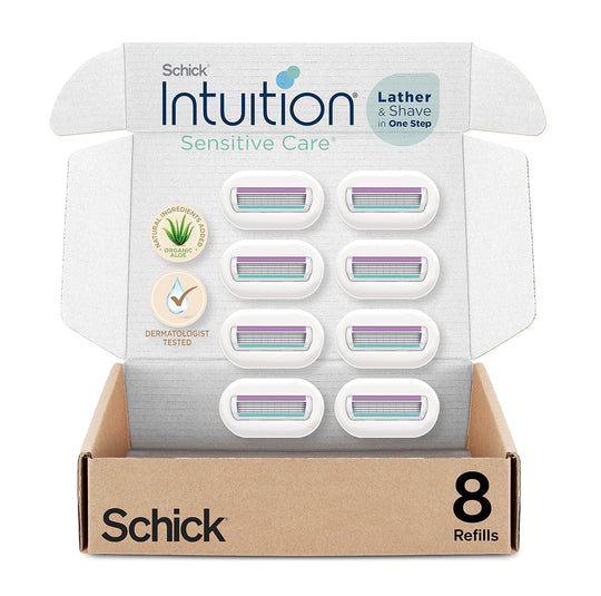INTUITION Schick Refill, Razors for Women Sensitive Skin | Intuition Razor Blades Refill with Organic Aloe, Razor Refills , 6 Count (Pack of 1) - Absolute Discounts