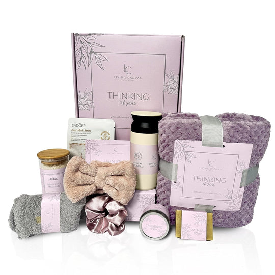 Self Care Gifts for Women 11 Piece, Womens Get Well Gifts for Mom Girlfriend Wife Daughter, Women’S Spa Gifts Baskets with Bath Salts, Oatmeal Soap, Blanket, Encouraging Inspirational Gift Basket - Absolute Discounts