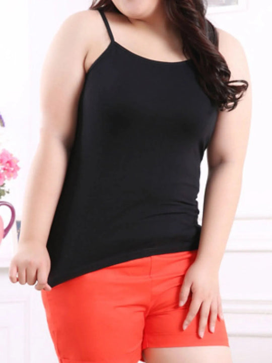 Solid Color Scoop Neck Tank Top - Absolute Discounts