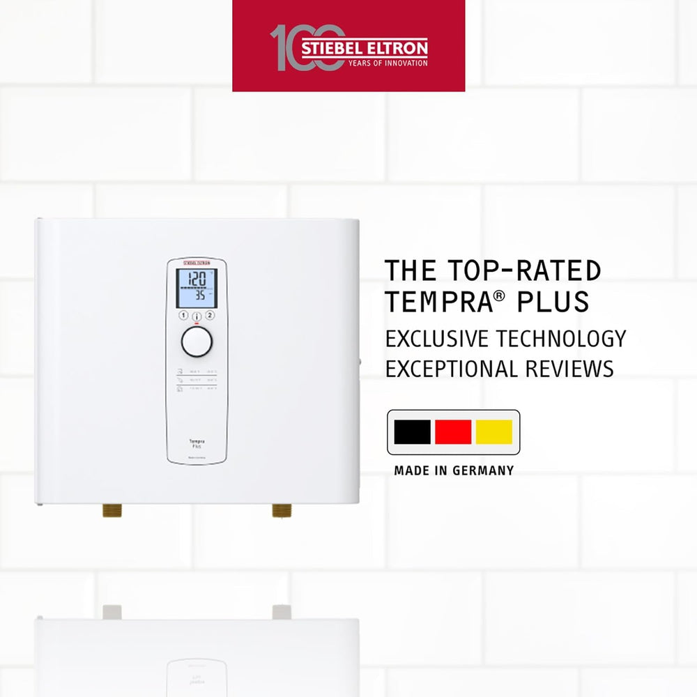 Stiebel Eltron Tankless Water Heater – Tempra 20 plus – Electric, on Demand Hot Water, Eco, White - Absolute Discounts