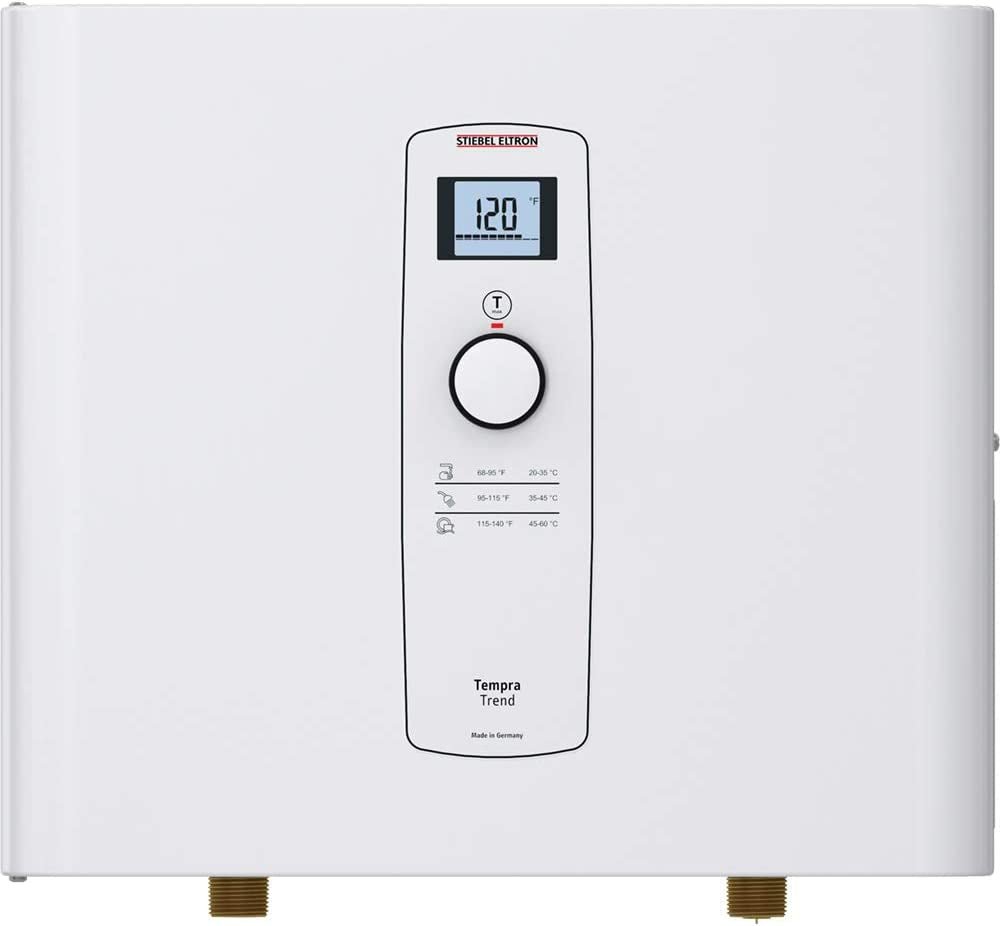 Stiebel Eltron Tankless Water Heater – Tempra 20 plus – Electric, on Demand Hot Water, Eco, White - Absolute Discounts