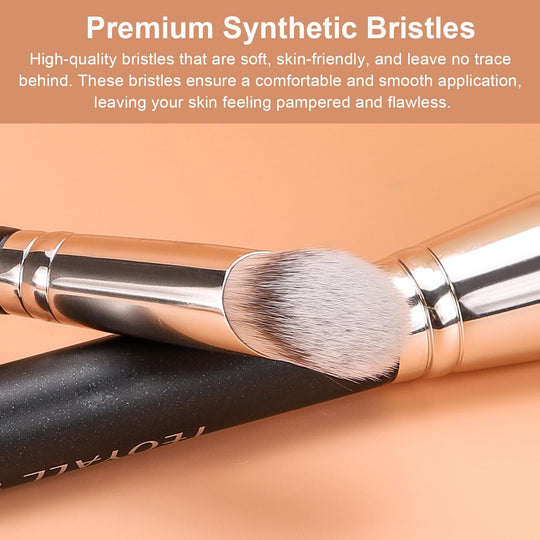 TEOYALL under Eye Concealer Brush, Angled Contour Brush Synthetic Kabuki Brush for Concealing Blending Setting Buffing with Liquid, Cream and Powder Cosmetic (270S) - Absolute Discounts