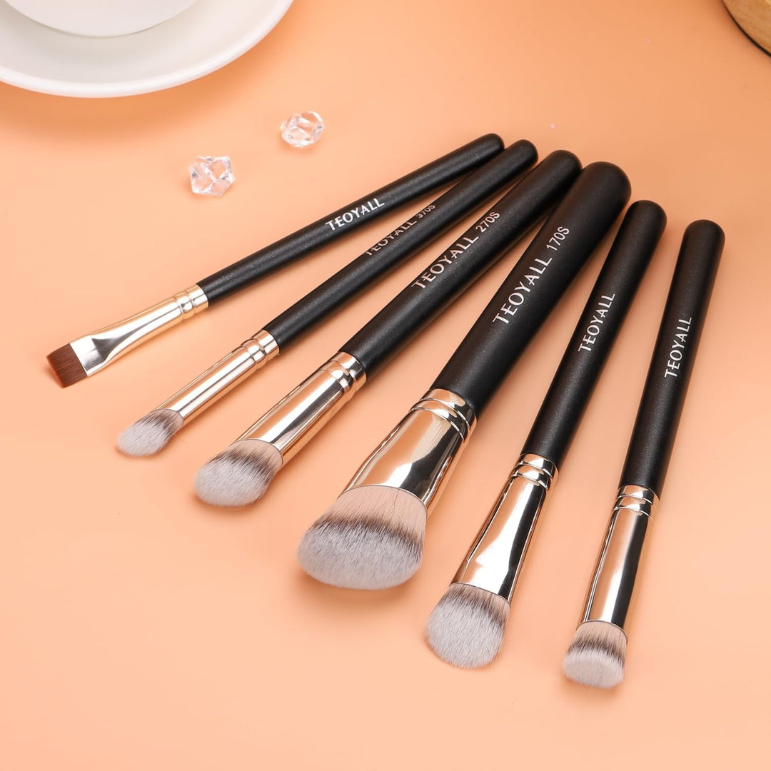 TEOYALL under Eye Concealer Brush, Angled Contour Brush Synthetic Kabuki Brush for Concealing Blending Setting Buffing with Liquid, Cream and Powder Cosmetic (270S) - Absolute Discounts