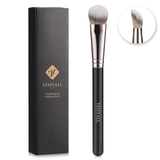 TEOYALL under Eye Concealer Brush, Angled Contour Brush Synthetic Kabuki Brush for Concealing Blending Setting Buffing with Liquid, Cream and Powder Cosmetic (270S) - Absolute Discounts