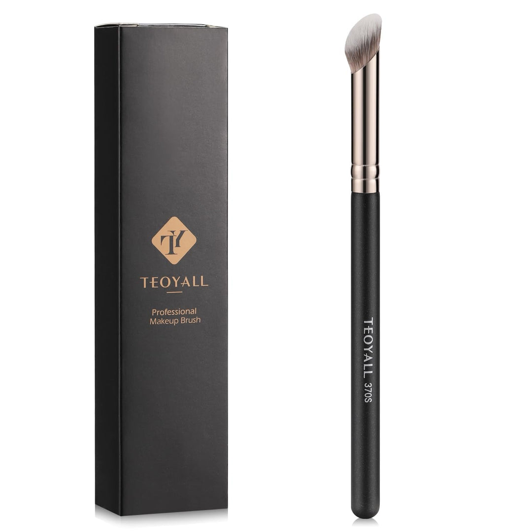 TEOYALL under Eye Concealer Brush, Angled Contour Brush Synthetic Kabuki Brush for Concealing Blending Setting Buffing with Liquid, Cream and Powder Cosmetic (270S) - Absolute Discounts