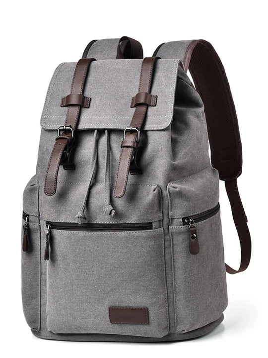 Canvas Backpack Bag with Buckle Straps - Absolute Discounts