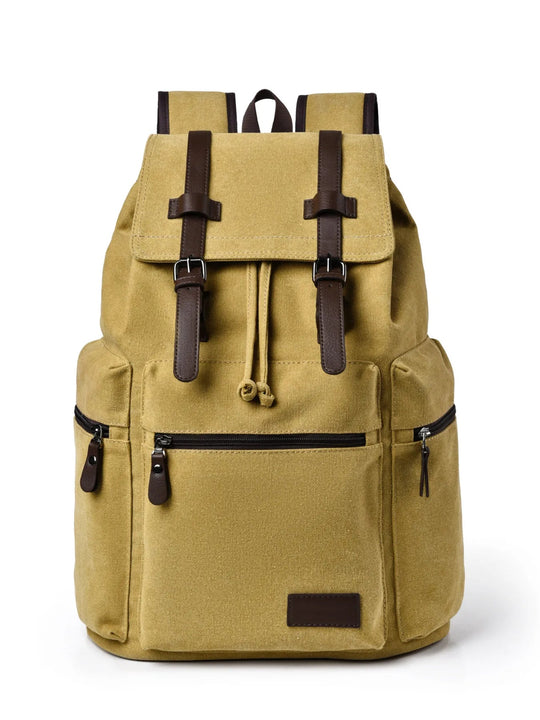 Canvas Backpack Bag with Buckle Straps - Absolute Discounts