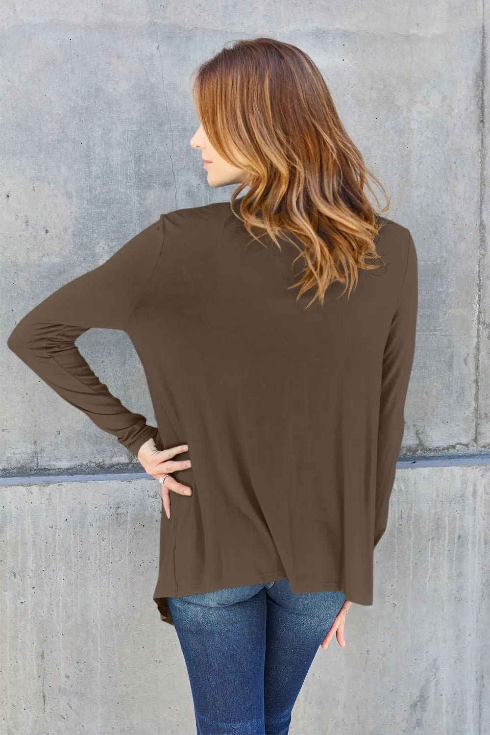 Basic Bae Full Size Open Front Long Sleeve Cardigan - Absolute Discounts