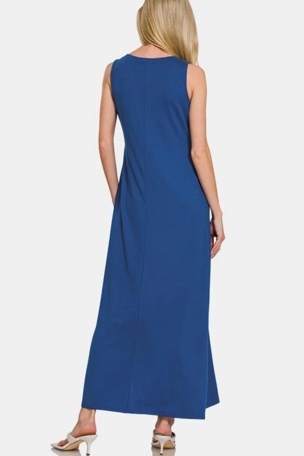 Zenana Scoop Neck Wide Strap Tank Dress - Absolute Discounts