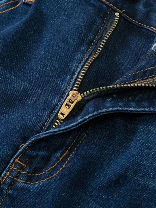 Full Size Distressed Raw Hem Flare Jeans Plus Size - Absolute Discounts