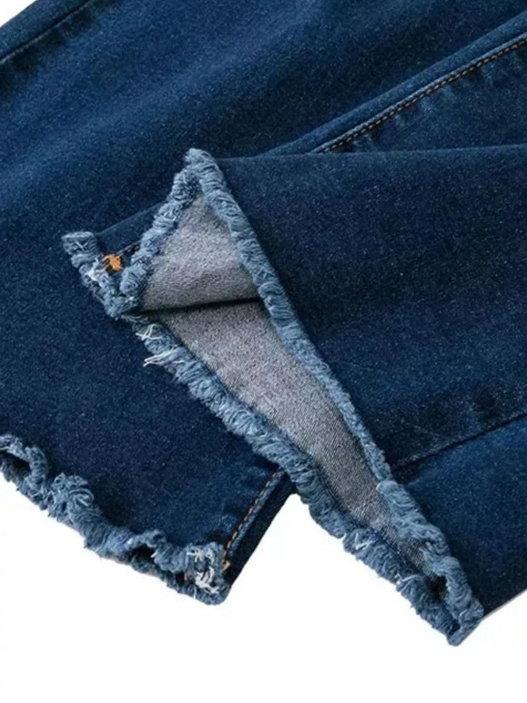 Full Size Distressed Raw Hem Flare Jeans Plus Size - Absolute Discounts