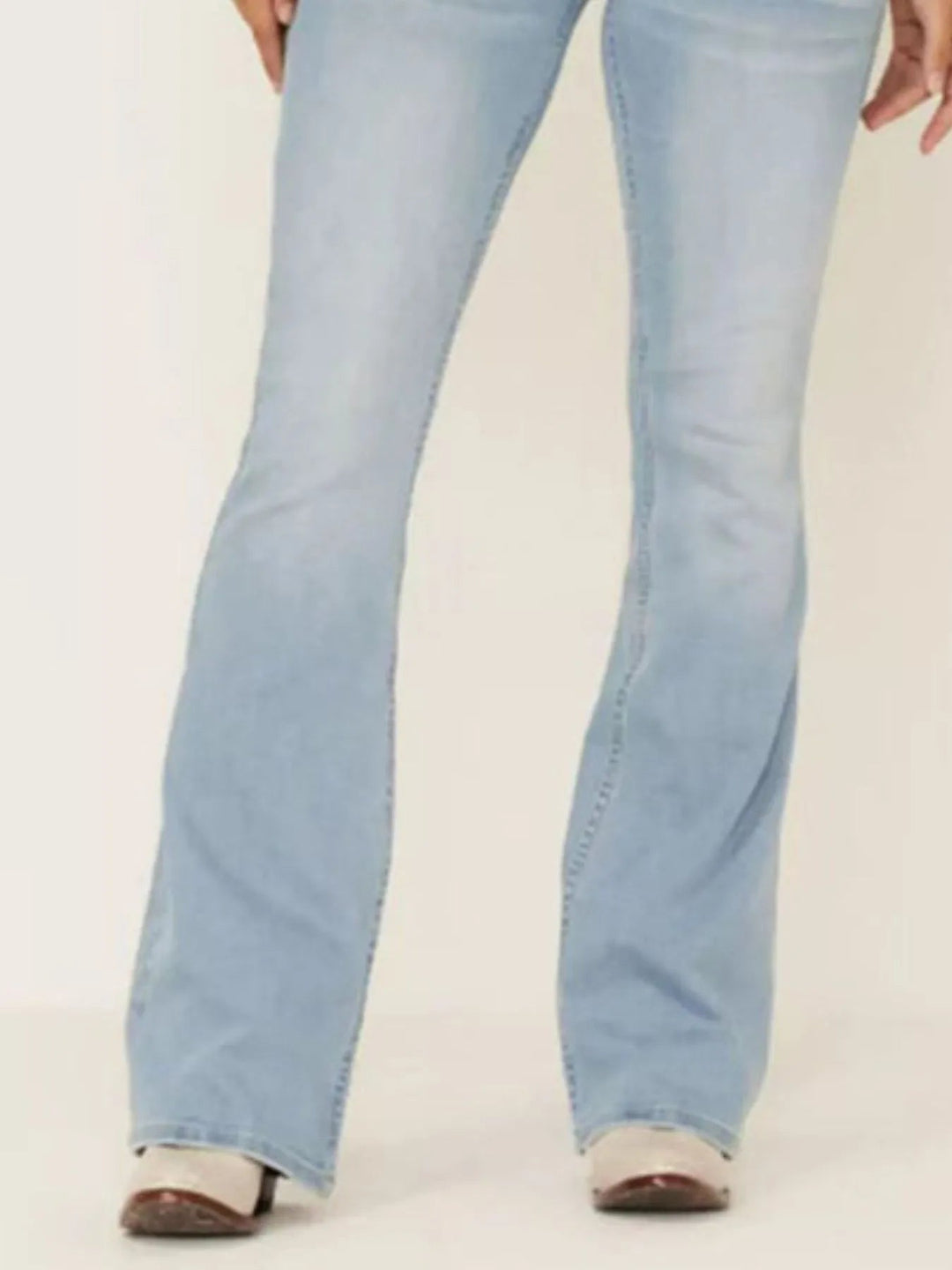 Full Size Wash Flare Jeans with Pockets Plus Size - Absolute Discounts
