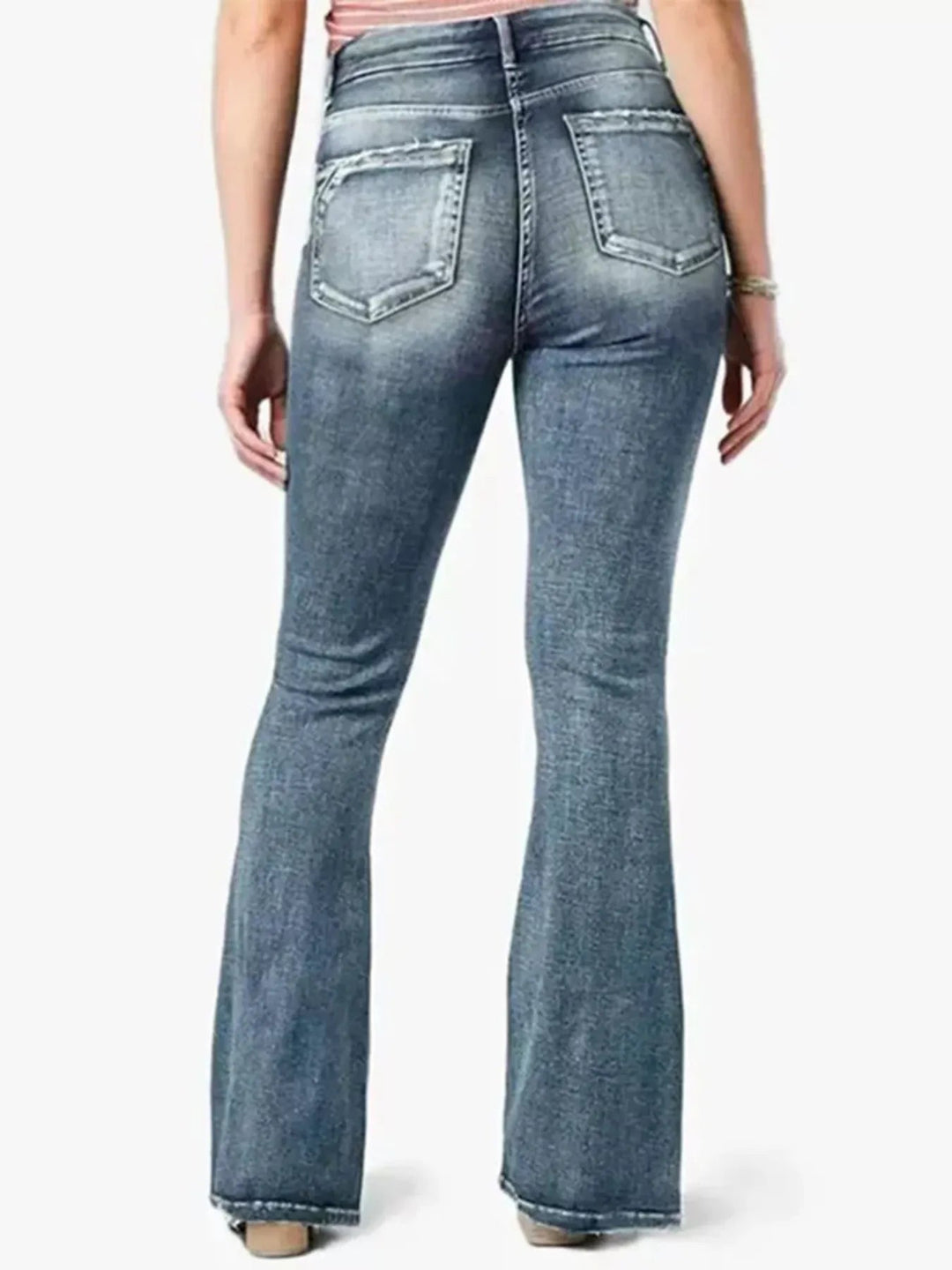 Full Size Vintage Wash Flare Jeans Plus Size - Absolute Discounts